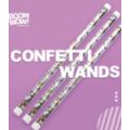 PVC Confetti Wand Metallic Paper Novelties Boom Wow