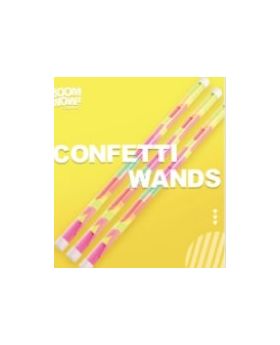 PVC Confetti Wand Glow Paper Novelties Boom Wow