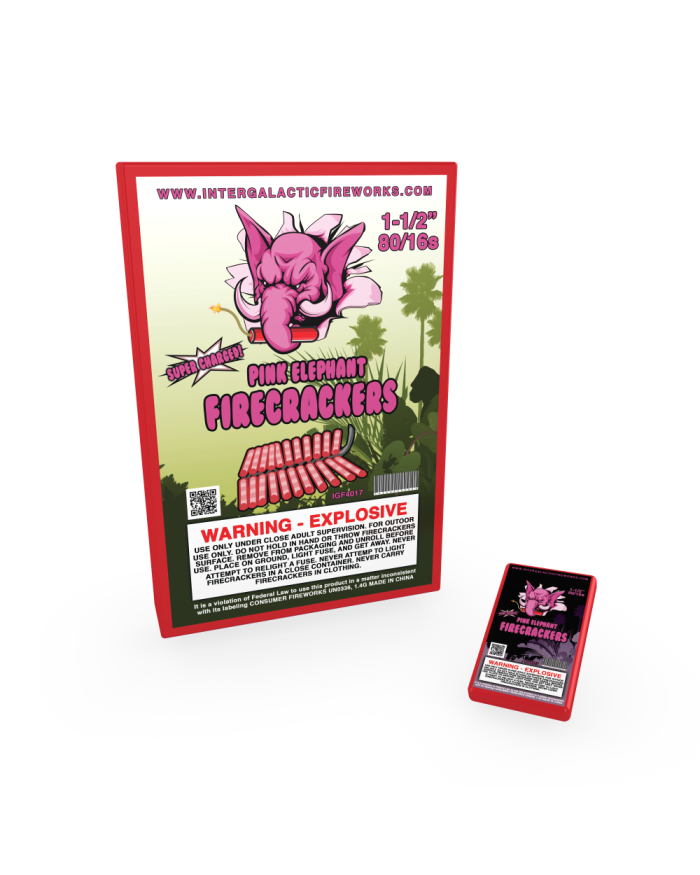 Pink Elephant 80/16's Firecrakers - Intergalatic Fireworks