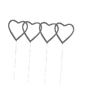 12 Inch Gold Heart Shape Sparklers - (240 pcs)