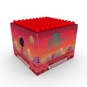 100 Shot Red Neon Saturn Missiles Planet X